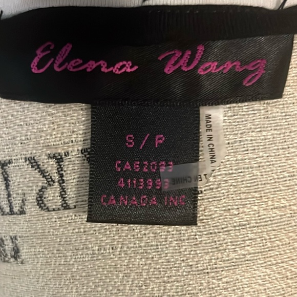 Elena Wang black & white striped polka dot shortsleeve shirt women’s top Small - Picture 6 of 7